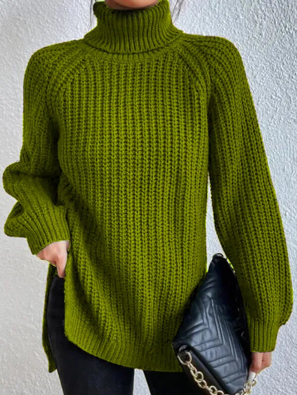 Zoe | Jersey de cuello alto suave y holgado