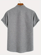 Sabino | Camisa de manga corta con cuello mao