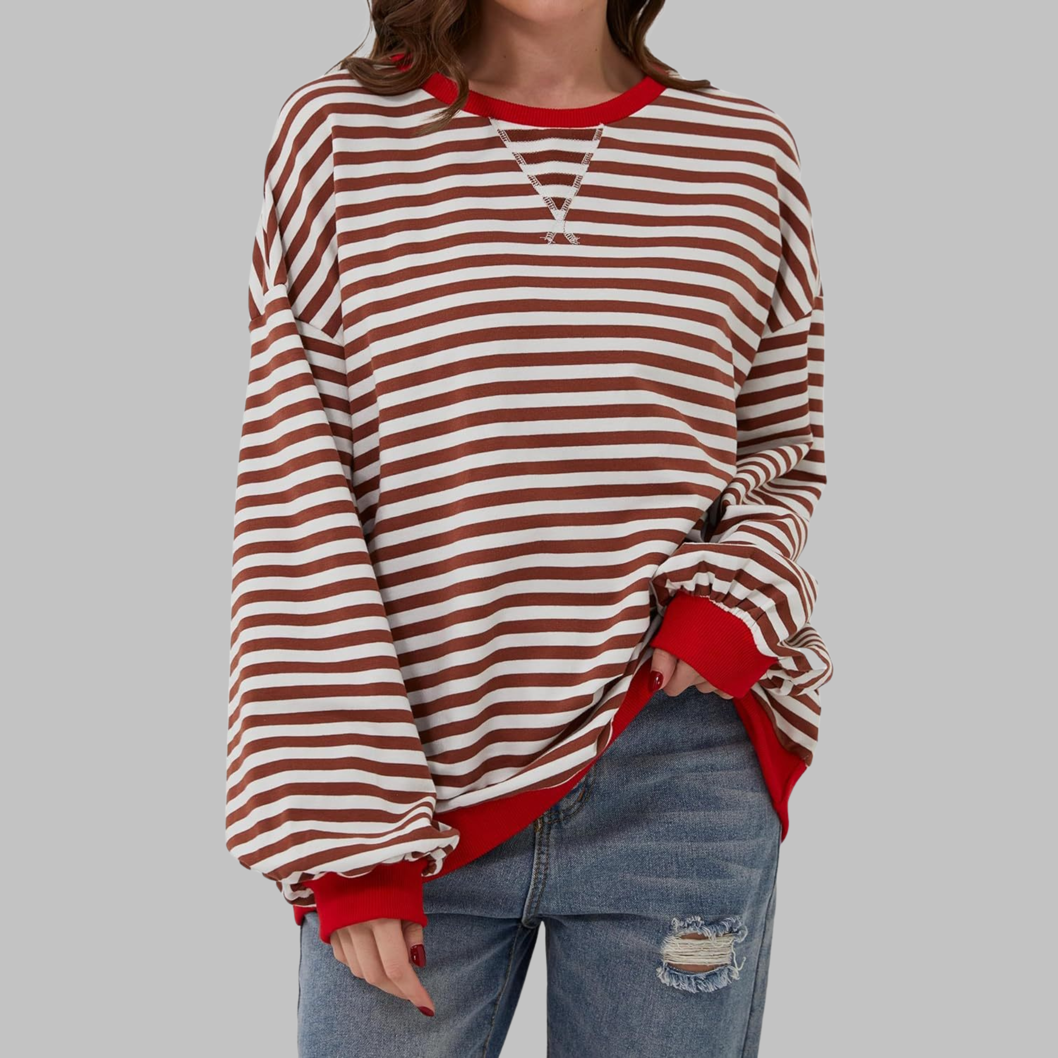 Tania | Sudadera de rayas de manga larga