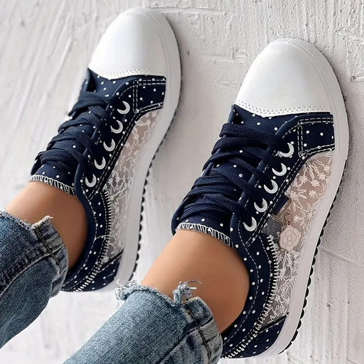 Lotte | Zapatillas elegantes de mujer con detalles florales