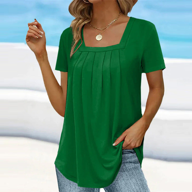 Jara | Blusa fluida con escote cuadrado
