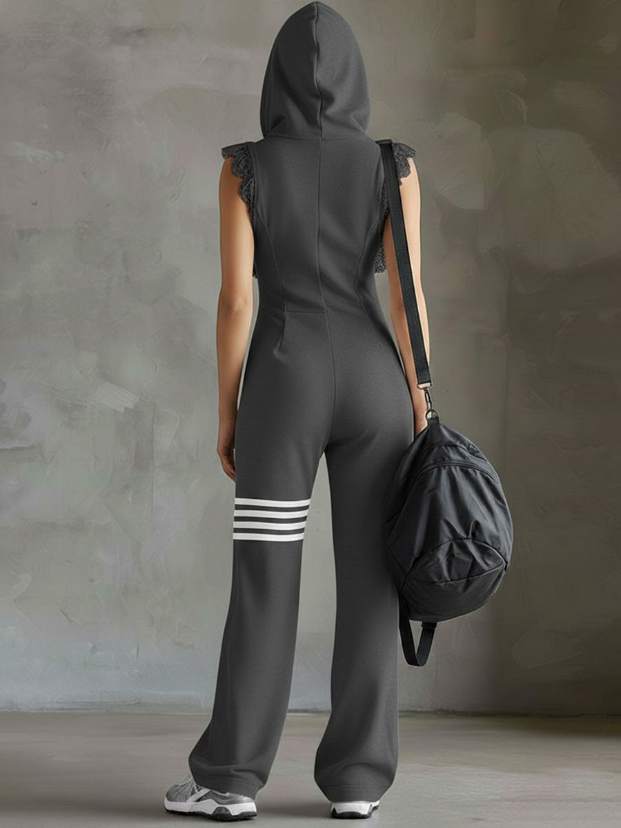 Abby | Sport Luxe Kapuzen-Jumpsuit