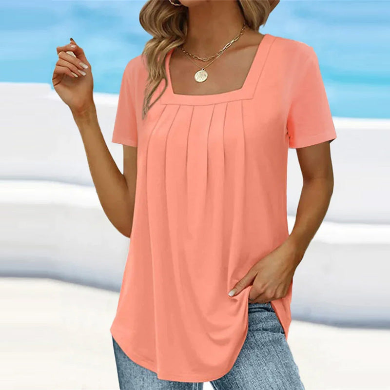 Jara | Blusa fluida con escote cuadrado