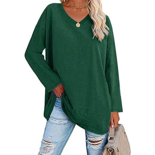 Anabel | Jersey con cuello de pico y corte holgado