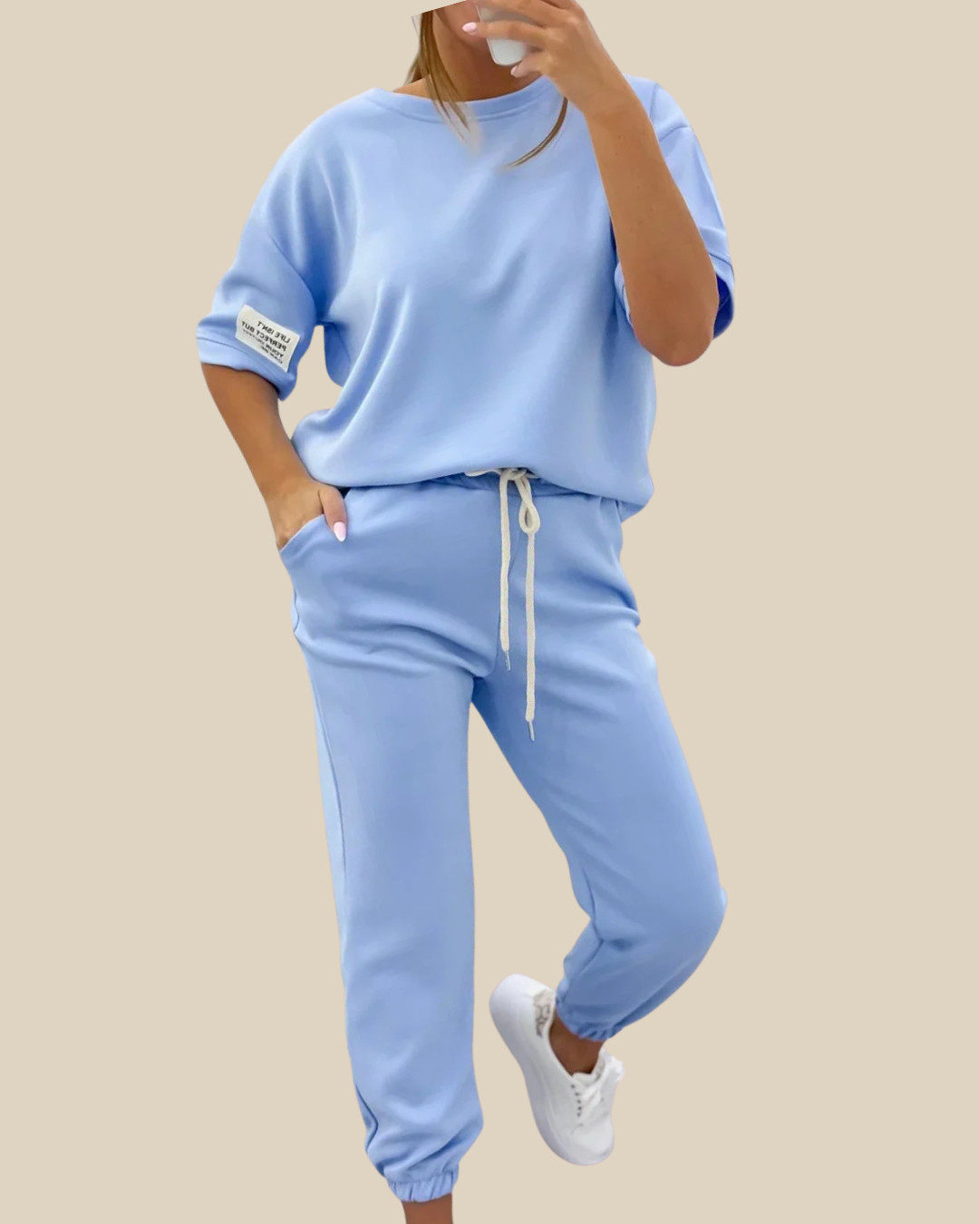 Aitziber | Conjunto de estar por casa con pantalón de cordón