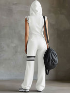 Abby | Sport Luxe Kapuzen-Jumpsuit