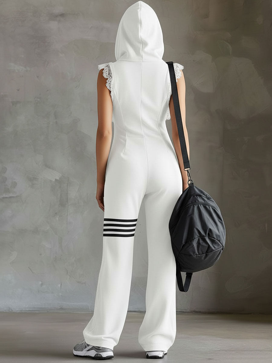 Abby | Sport Luxe Kapuzen-Jumpsuit
