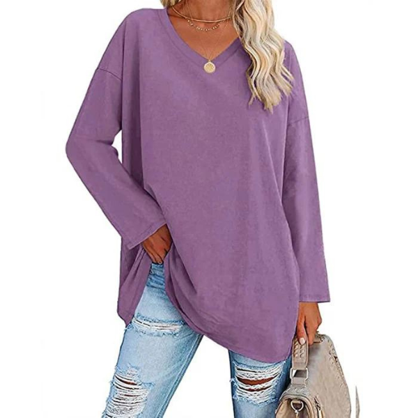Anabel | Jersey con cuello de pico y corte holgado