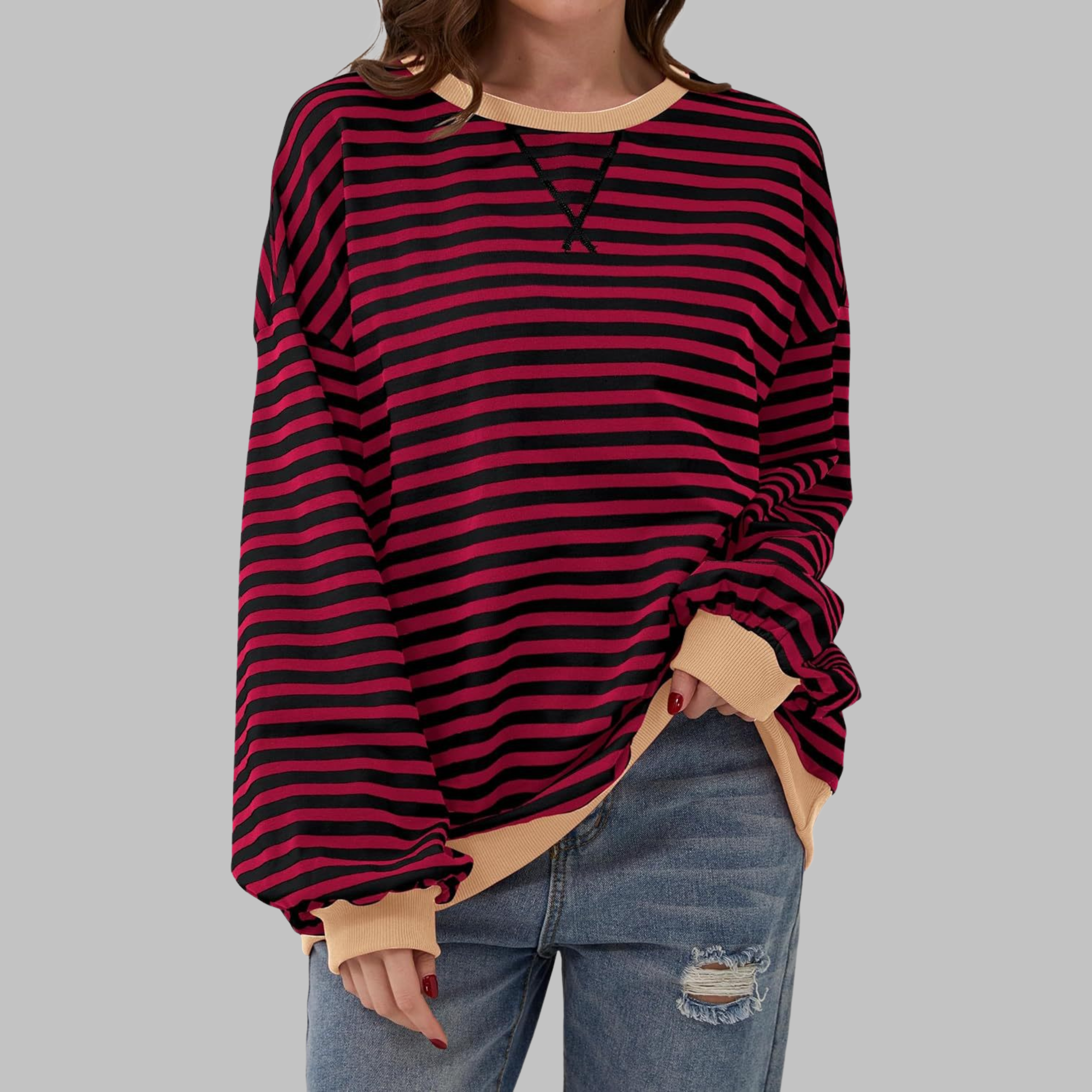 Tania | Sudadera de rayas de manga larga