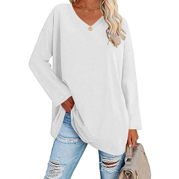 Anabel | Jersey con cuello de pico y corte holgado