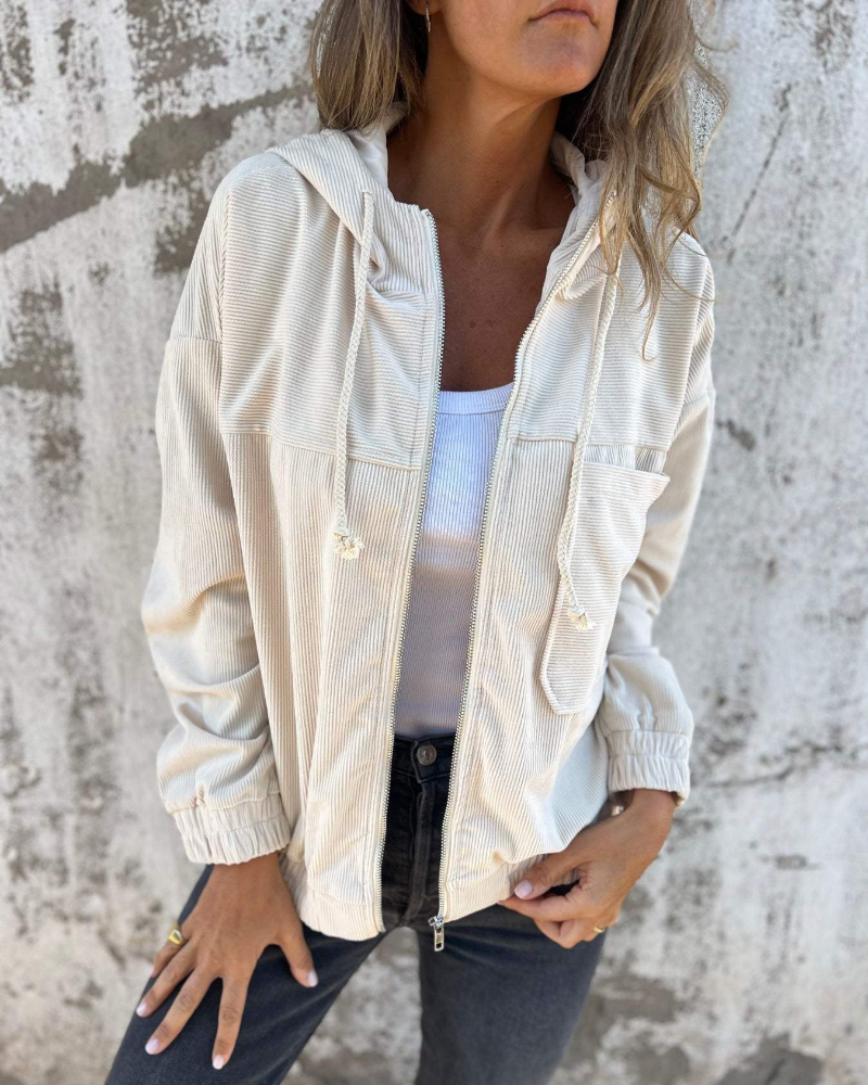 Silvana | Chaqueta de pana con capucha