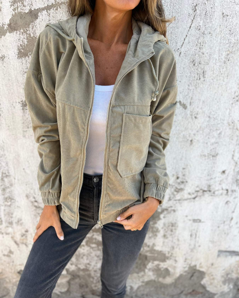 Silvana | Chaqueta de pana con capucha