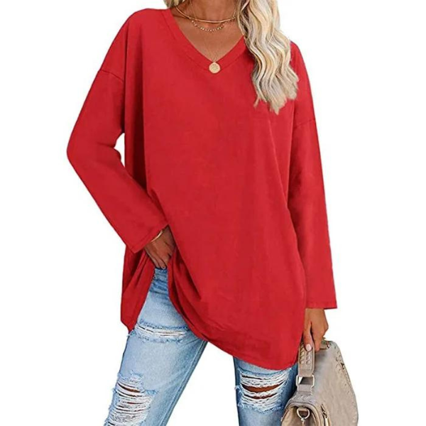 Anabel | Jersey con cuello de pico y corte holgado