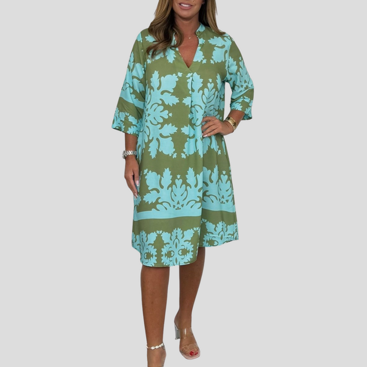 Niva | Vestido midi brillante de primavera