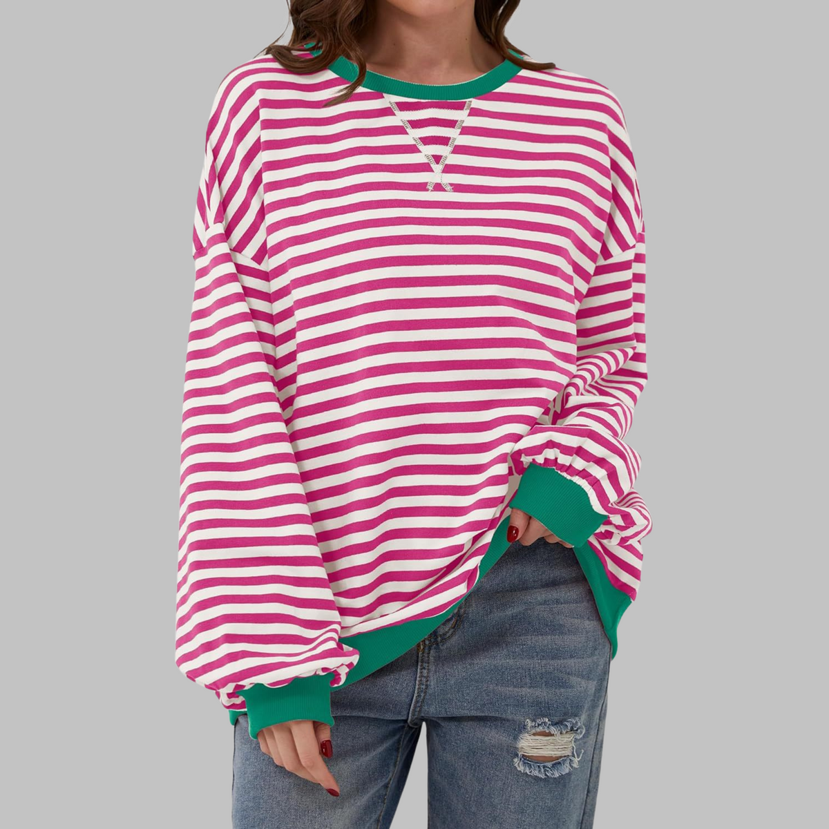 Tania | Sudadera de rayas de manga larga