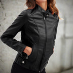 Karla | Chaqueta efecto piel clásica