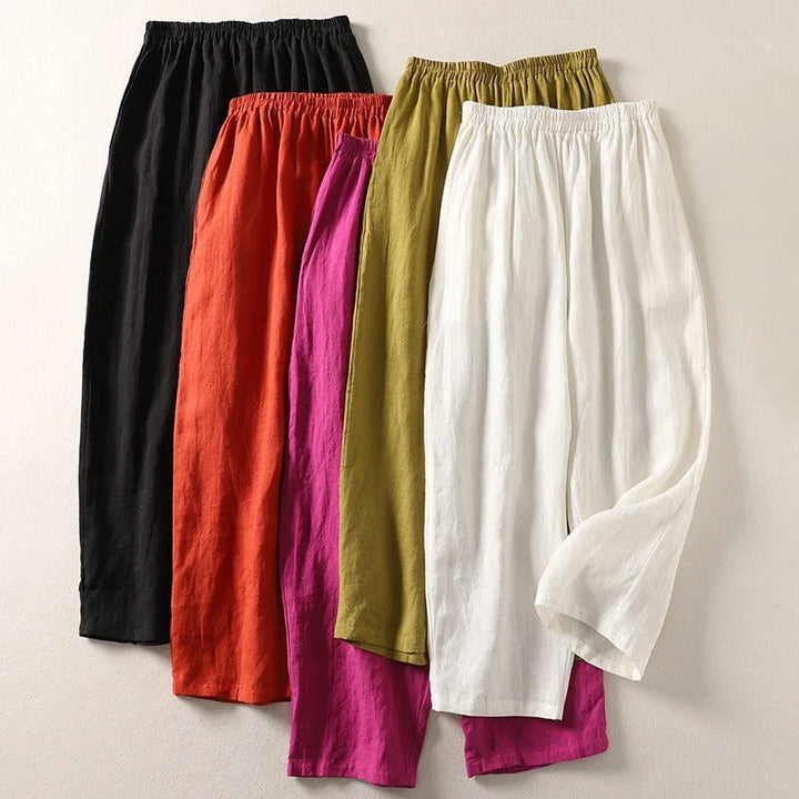 Amalia | Pantalón ligero de verano de algodón y lino