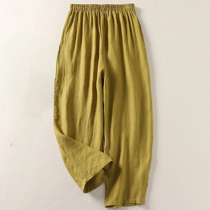 Amalia | Pantalón ligero de verano de algodón y lino