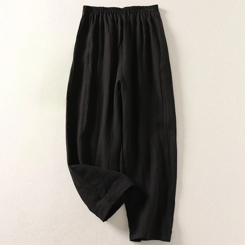 Amalia | Pantalón ligero de verano de algodón y lino