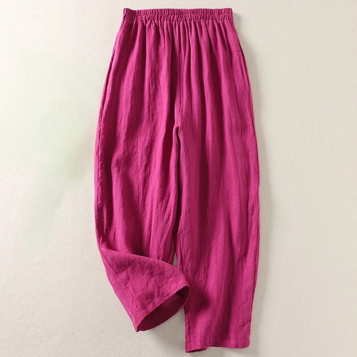 Amalia | Pantalón ligero de verano de algodón y lino