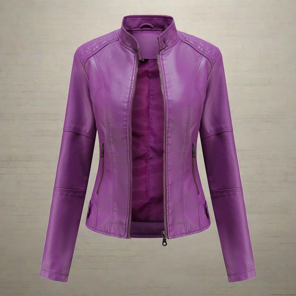Karla | Chaqueta efecto piel clásica