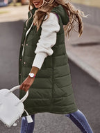 Bodywarmer Dames met een Capuchon en een Slank Mouwloos Ontwerp
