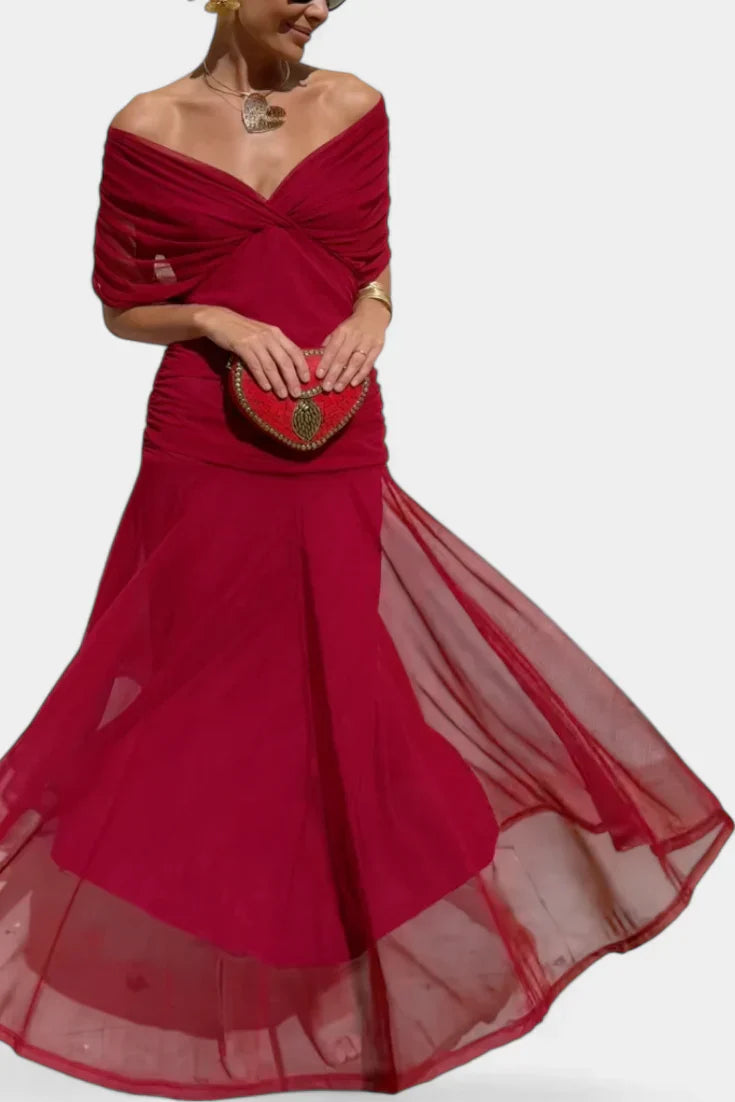 Inés | Vestido largo floral con escote en V