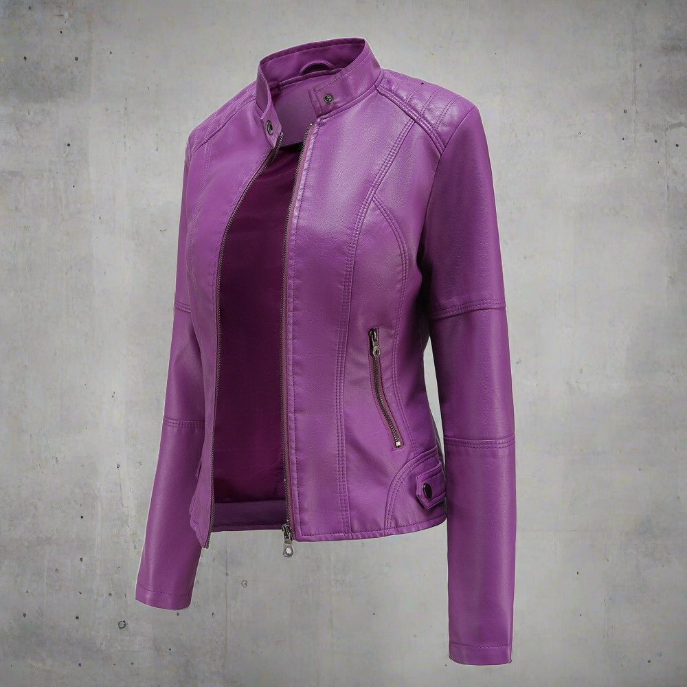 Karla | Chaqueta efecto piel clásica