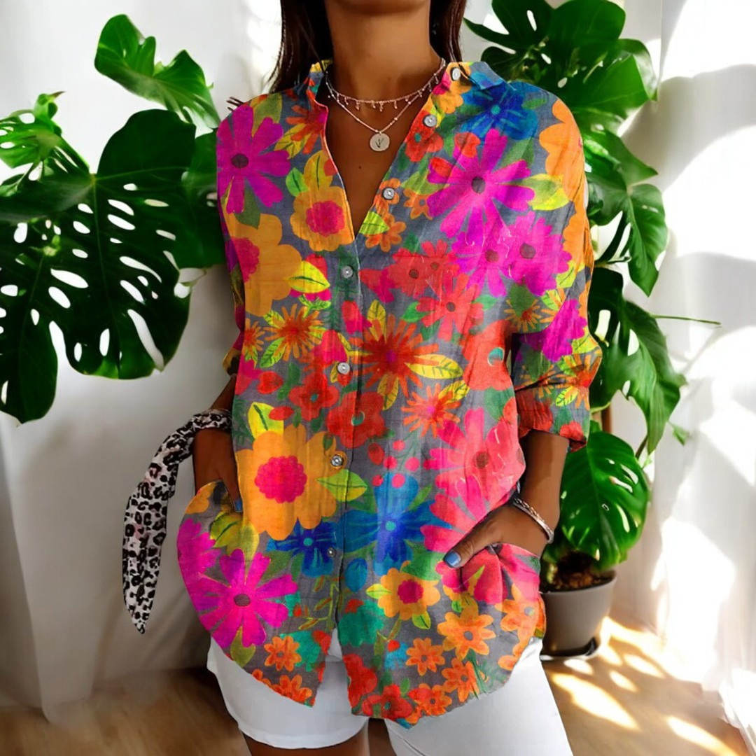 Maite | Blusa floral de colores vivos