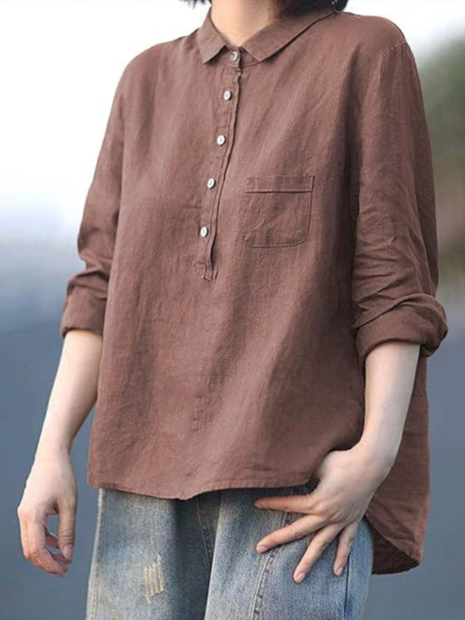 Celeste | Blusa vintage ligera y transpirable