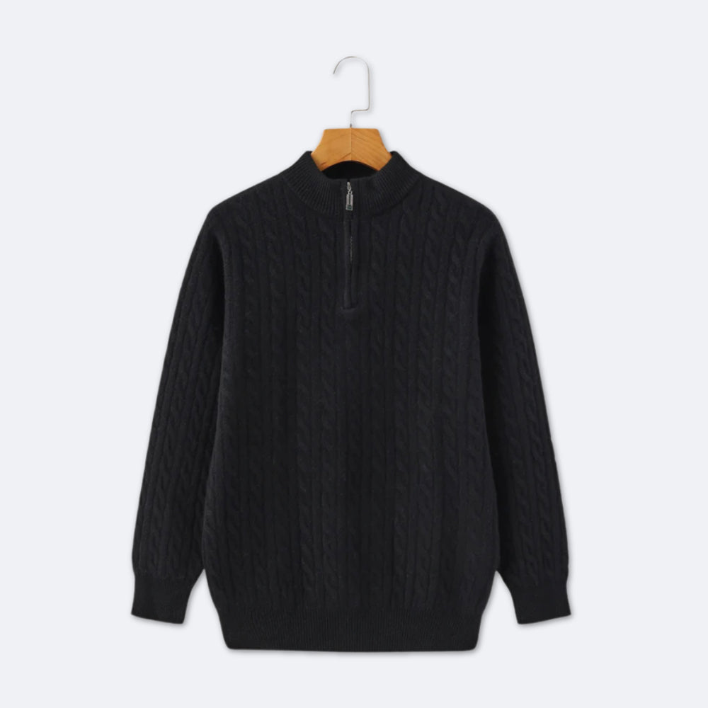 Wenceslao | Jersey de ochos con media cremallera