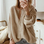 Vest Dames Gebreid met een Geknoopte Voorkant Warmte en Comfort