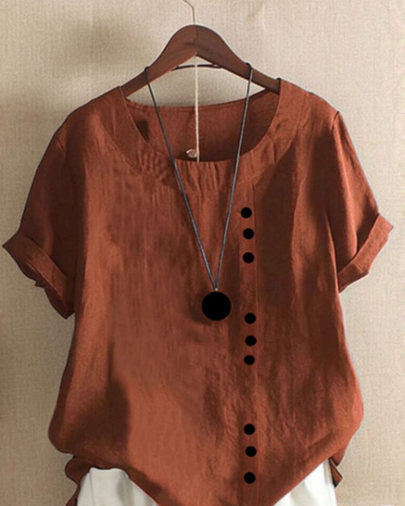 Ainara | Blusa casual con botones asimétricos
