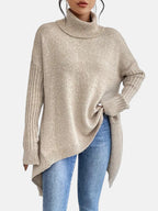 Josefina | Jersey oversize de cuello alto y corte largo