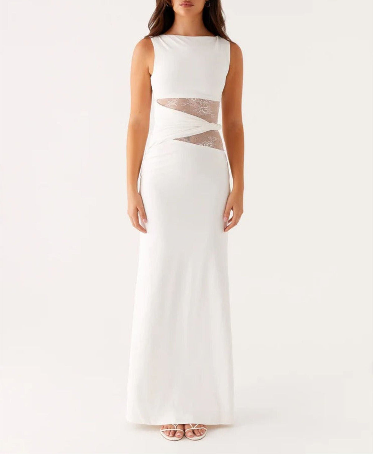 Marta | Vestido de noche con aberturas de encaje