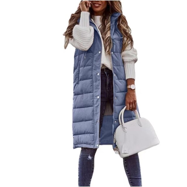 Bodywarmer Dames met een Dikke Pluchen Vulling en Extra Bedekking