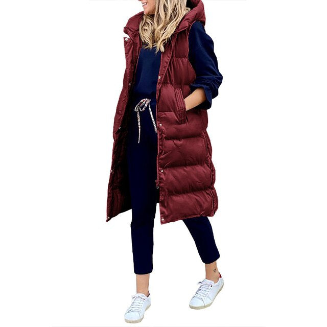 Bodywarmer Dames met een Dikke Pluchen Vulling en Extra Bedekking