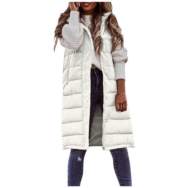 Bodywarmer Dames met een Dikke Pluchen Vulling en Extra Bedekking