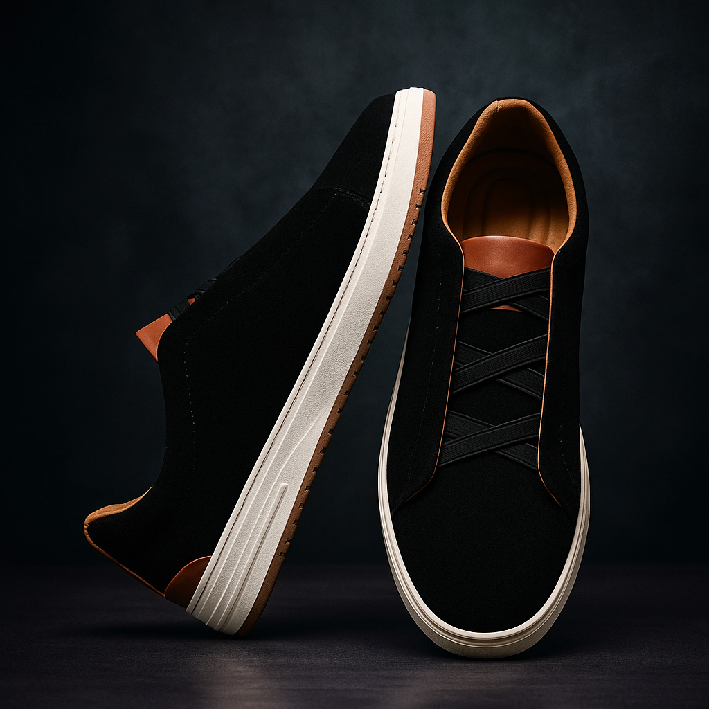 Gil | Zapatillas slip-on de efecto ante