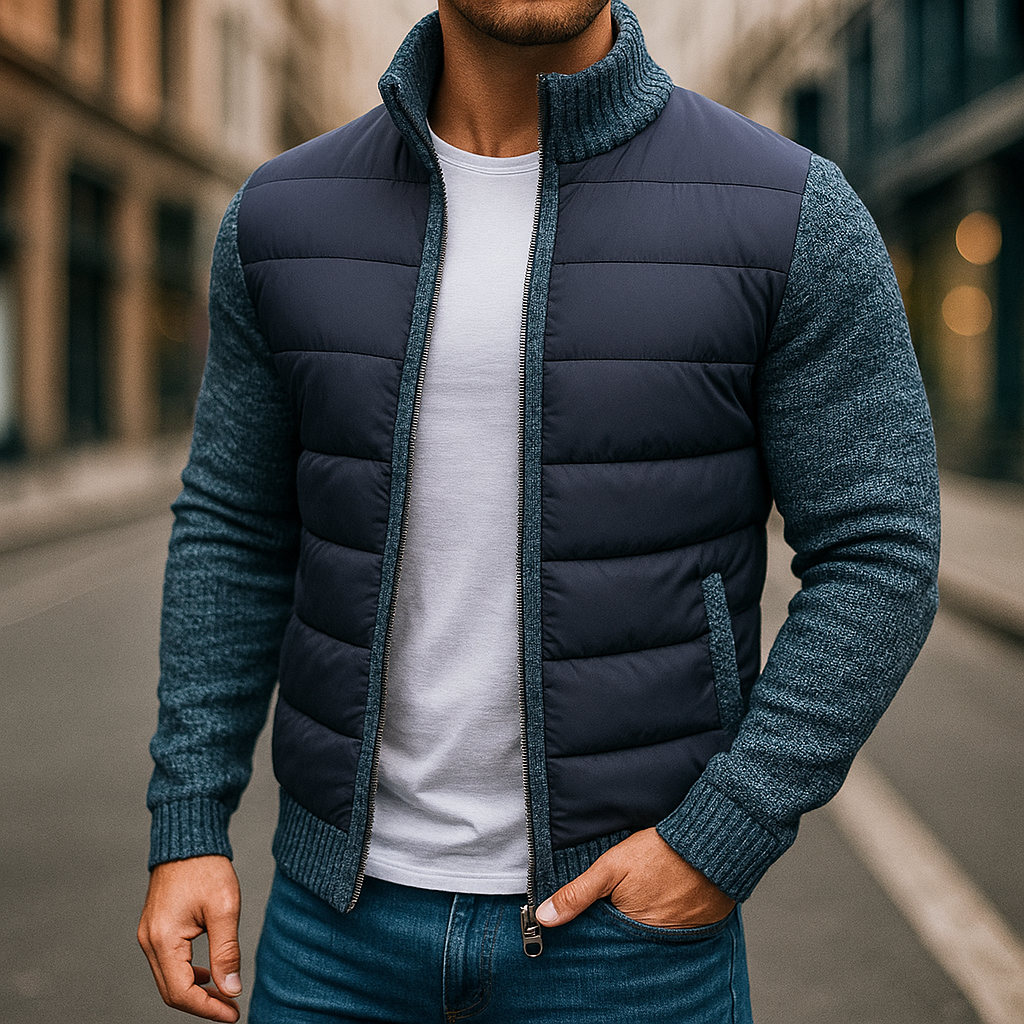 Silvio | Chaqueta híbrida de punto y acolchado