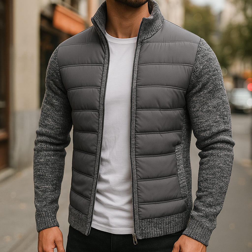 Silvio | Chaqueta híbrida de punto y acolchado