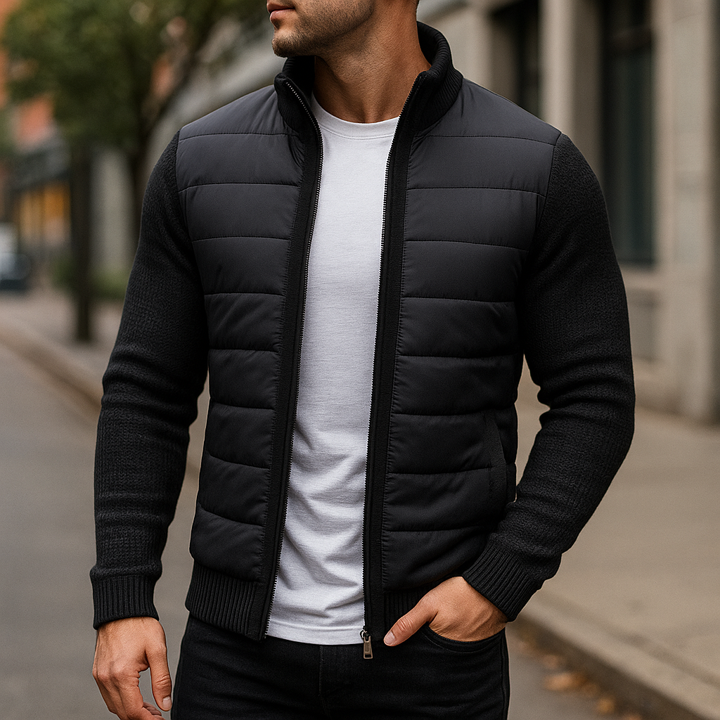 Silvio | Chaqueta híbrida de punto y acolchado