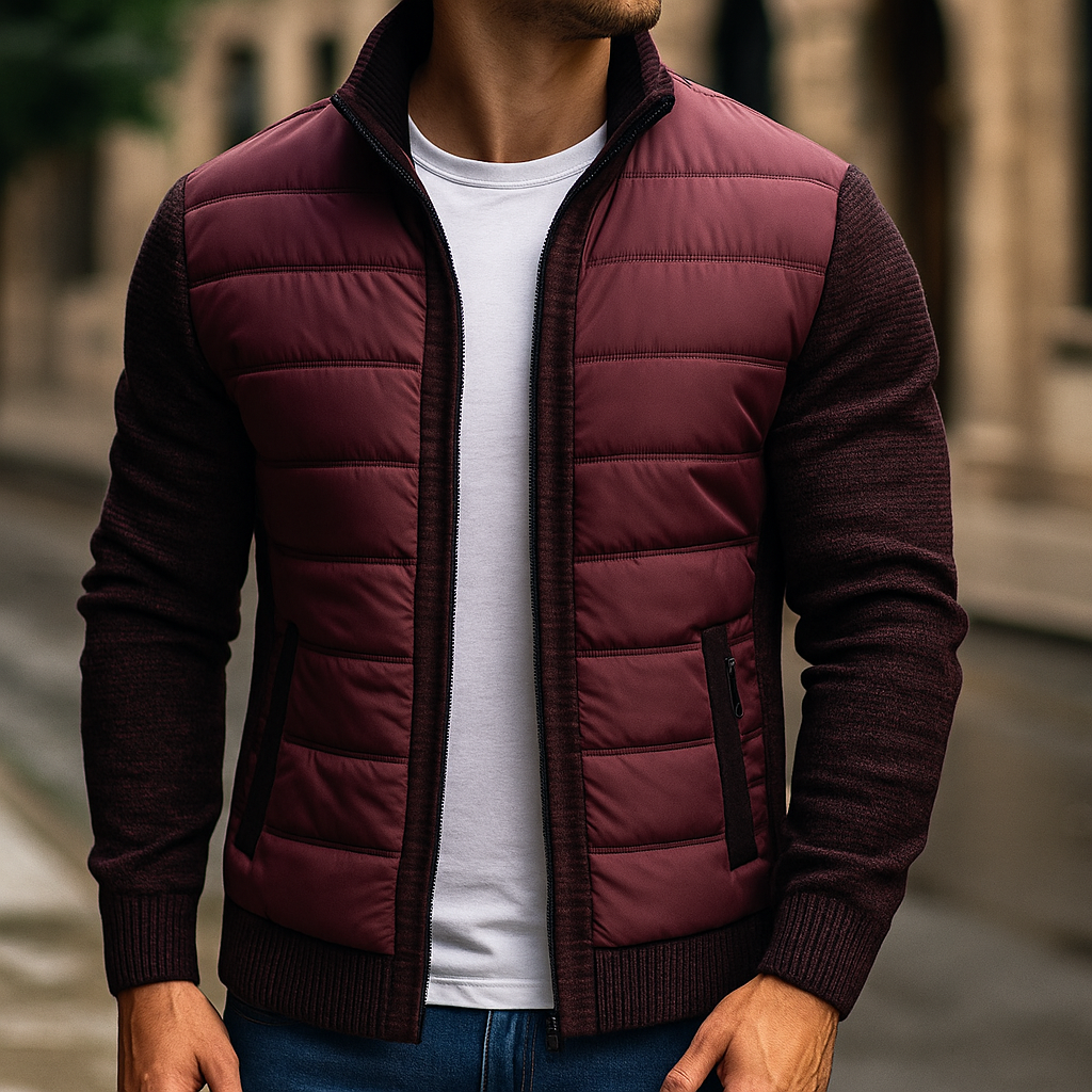 Silvio | Chaqueta híbrida de punto y acolchado