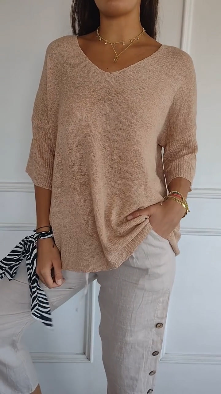 Cristina | Top atemporal con escote en V