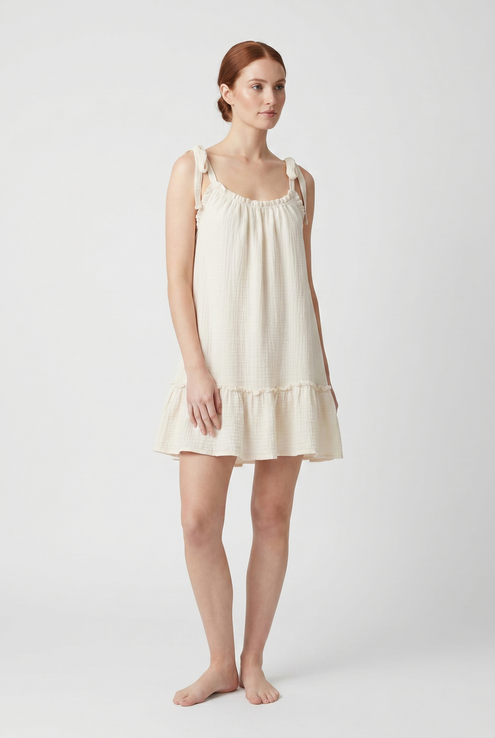Helena | Vestido mini holgado con espalda abierta