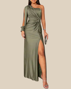 Julia | Vestido de noche de satén con un hombro