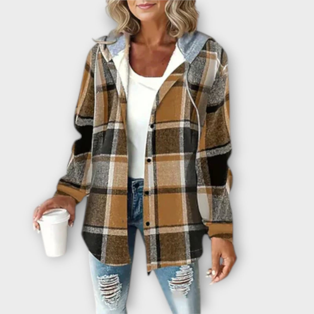 Maribel | Sudadera amplia con capucha estampada