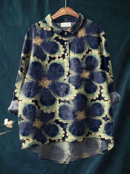 Olalla | Blusa vintage floral de aire francés