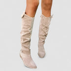 Charlotte | Hohe Stiefel in Wildlederoptik