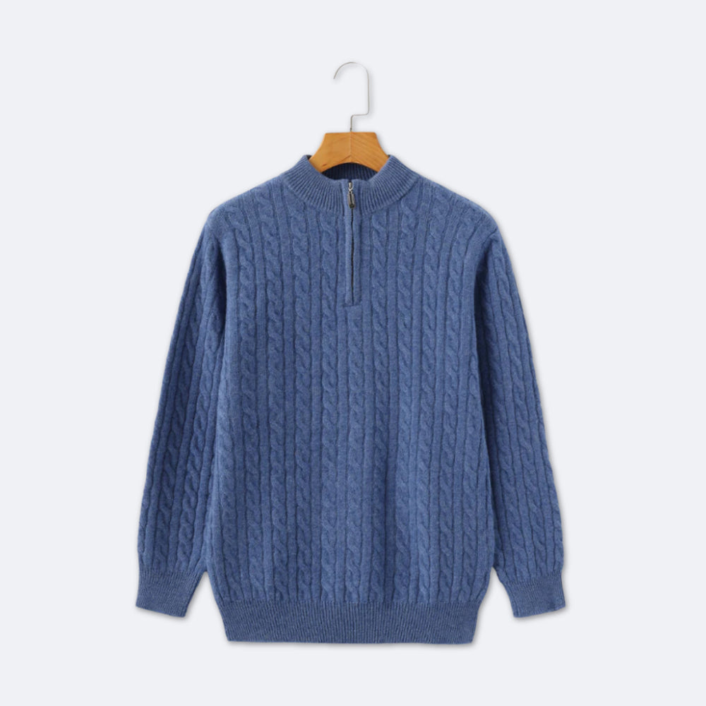Wenceslao | Jersey de ochos con media cremallera